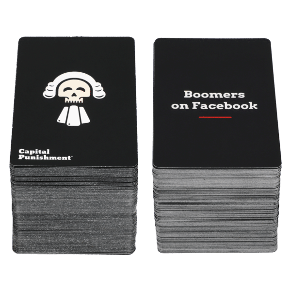 Capital Punishment product photo deck of cards side by side.